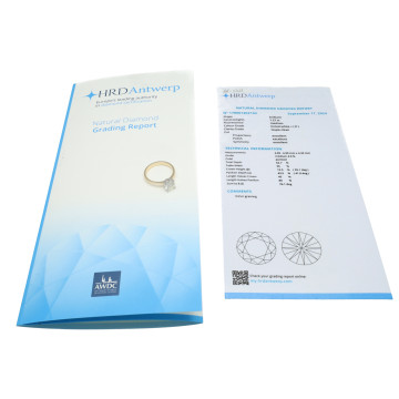 Solitairring met Briljant van 1.27 Ct incl. HRD certificaat