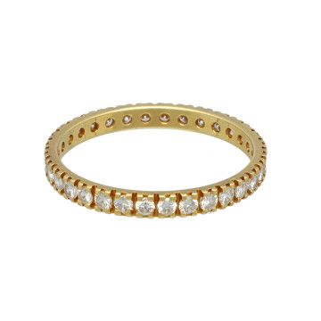 Alliance ring rondom bezet met Diamant 0.70 Ct