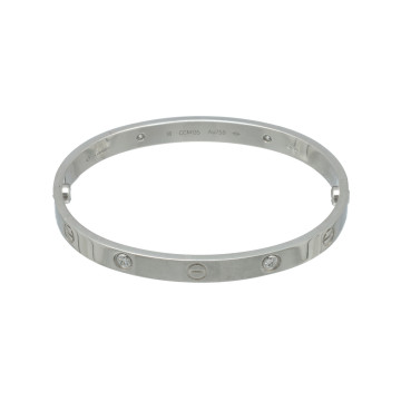 Witgouden Cartier Love Armband Diamant Mt 18