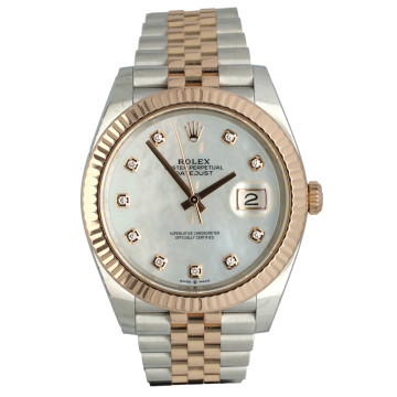 Rolex Datejust 41 Rose Goud/Staal Diamant Ref 126331