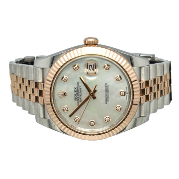 Rolex Datejust 41 Rose Goud/Staal Diamant Ref 126331