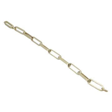9 Krt. massieve paperclip schakelarmband
