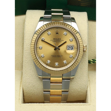 Rolex Datejust 41 Champagne/Diamond index Ref. 126333