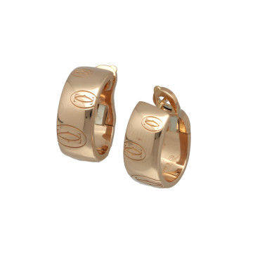 Cartier Rose Gouden Oorbellen Happy Birthday collectie