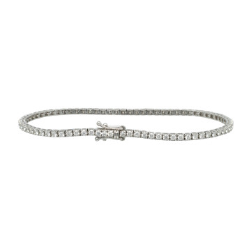 Witgouden Tennisarmband bezet met 2.03Ct. Diamant