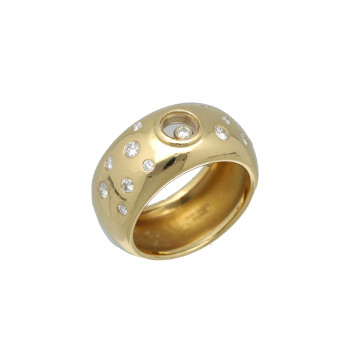 geelgouden Chopard Happy Diamonds Ring 