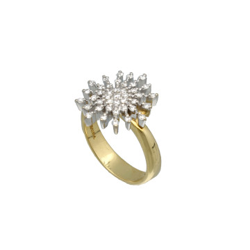 Geelgouden entourage ring met diamant