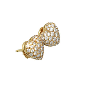 Geelgouden Cartier oorbellen met 0.80ct. Diamant