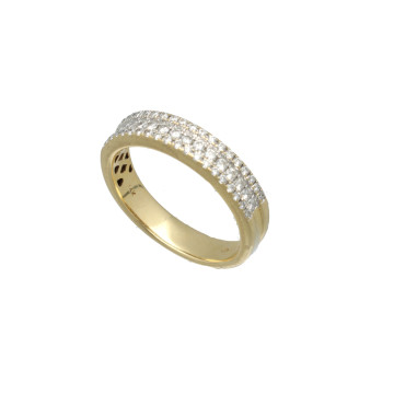 Geelgouden ring met 1.00ct. diamant