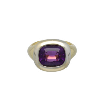 Geelgouden ring  met Amethist