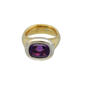 Geelgouden ring  met Amethist