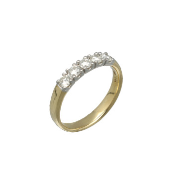 Geelgouden Alliance ring diamant 0.51 Ct.