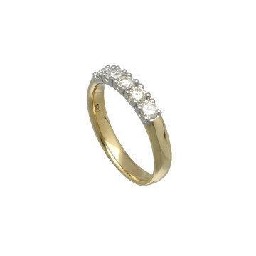 Geelgouden Alliance ring diamant 0.51 Ct.
