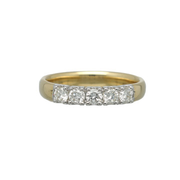 Geelgouden Alliance ring diamant 0.51 Ct.