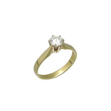 Geelgouden Solitair ring 0.50 Ct