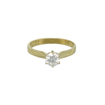 Geelgouden Solitair ring 0.50 Ct