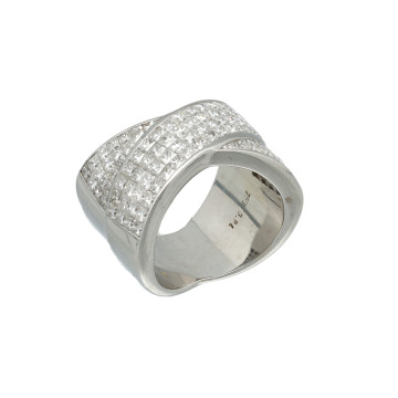 Witgouden ring  3.84Ct. Diamant