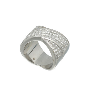 Witgouden ring  3.84Ct. Diamant