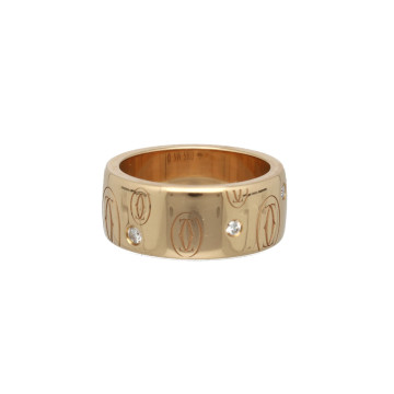 Rosegouden Cartier Happy Birthday ring diamant