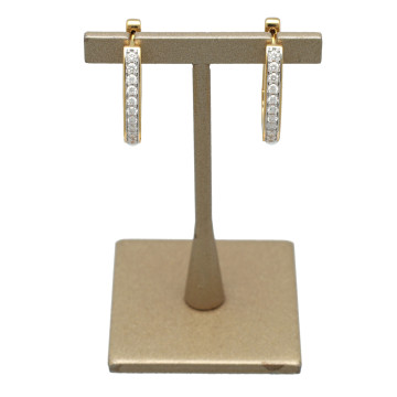 Geelgouden oorringen met Diamant 0.45 ct