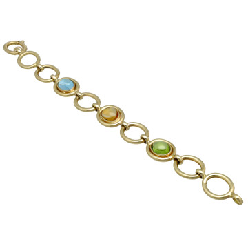 Geelgouden Maxima armband met Peridot,Citrien en Topaas