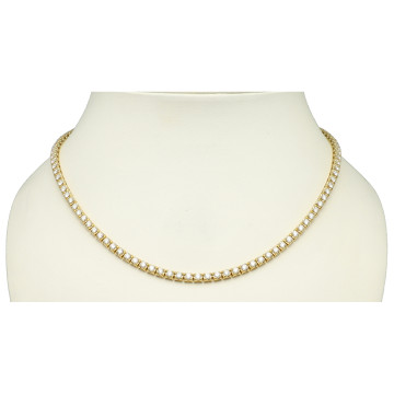 geelgouden tenniscollier 9.04 Ct