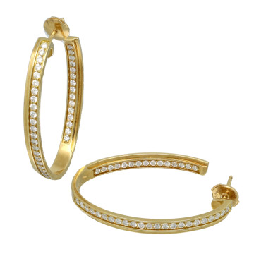 Piaget Limelight Hoops Oorbellen ca.1.50ct Diamant 