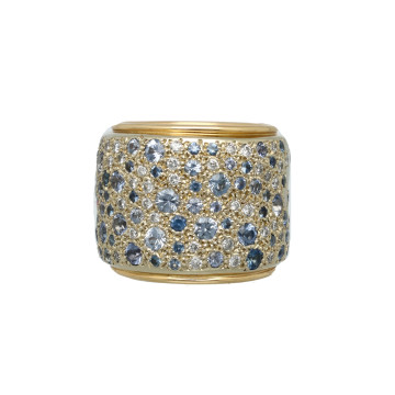 Geelgouden Pomellato Sabbia bandring met diamanten