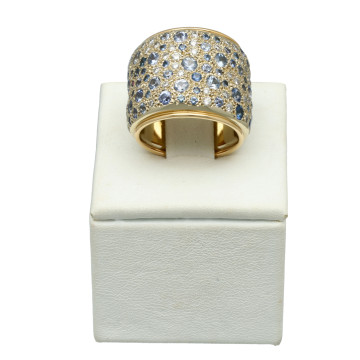 Geelgouden Pomellato Sabbia bandring met diamanten