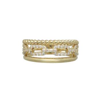 Geelgouden diamanten ring 0.28 Ct
