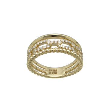 Geelgouden diamanten ring 0.28 Ct