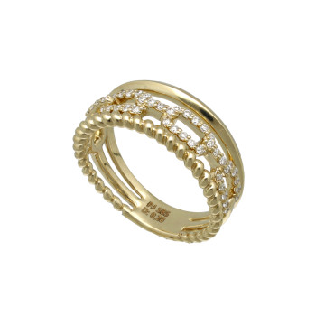 Geelgouden diamanten ring 0.28 Ct