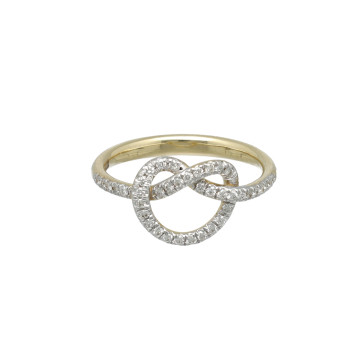 Geelgouden diamanten ring 0.22 Ct