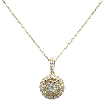 Geelgouden Collier met diamant 