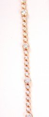 18 krt RosÃ©gouden armband met 2,5 ct. briljant, kastzetting