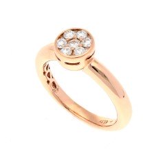 18 Krt. rosÃ© gouden briljant ring 0.38 Ct. 