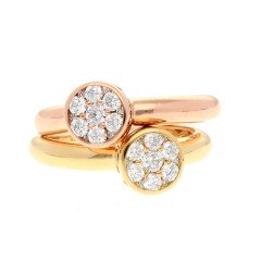 18 Krt. rosÃ© gouden briljant ring 0.38 Ct. 