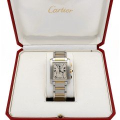 Cartier Tank FranÃ§aise Chronoflex goud/staal Ref. 2303