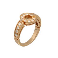 18Krt. rÃ³segouden ring ''Bulgari'' met Briljant 0.28Ct. VVSI