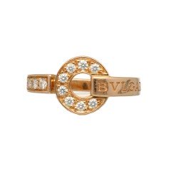 18Krt. rÃ³segouden ring ''Bulgari'' met Briljant 0.28Ct. VVSI