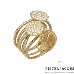 18 Krt.royale trendy briljantring, One of a kind