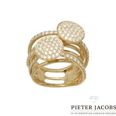 18 Krt.royale trendy briljantring, One of a kind