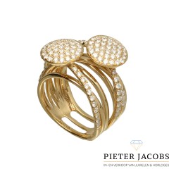 18 Krt.royale trendy briljantring, One of a kind