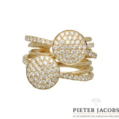 18 Krt.royale trendy briljantring, One of a kind