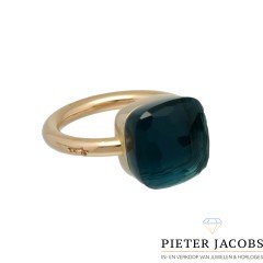 18 Krt ring Pomellato Nudo grande London topaas. Nieuw â‚¬ 3650,-