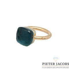 18 Krt ring Pomellato Nudo grande London topaas. Nieuw â‚¬ 3650,-