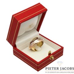 CARTIER 18K TRI-COLOR GOLD TRINITY MUST ESSENCE RING 2003 LIMITED EDITION 