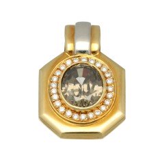 18 Krt. hanger Briljanten / rooktopaas.