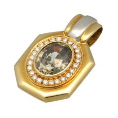 18 Krt. hanger Briljanten / rooktopaas.