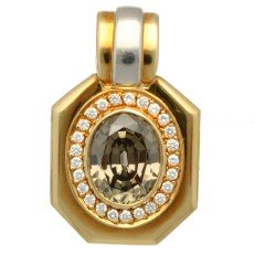 18 Krt. hanger Briljanten / rooktopaas.